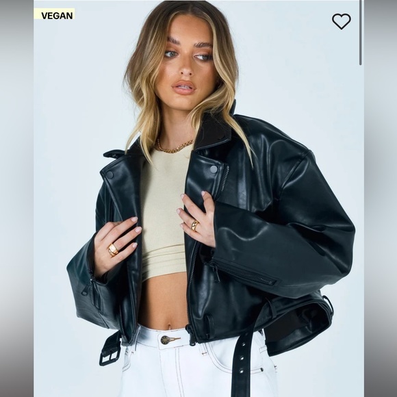 STATEN ISLAND JACKET | PRINCESS POLLY | SZ 6M | BLACK | WORN ONCE - Picture 1 of 5